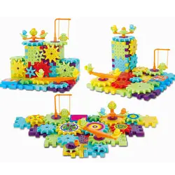Электрические блоки пластиковые электрические шестерни 3D строительные комплекты кирпичей Развивающие игрушки для детей лучшие подарки 81