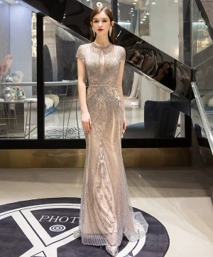picture color Vestidos Дубай новые роскошные сексуальные вечерние платья с открытыми плечами ТРАПЕЦИЕВИДНОЕ Бисероплетение вечерних платьев вечернее платье для выпускного вечера - Цвет: picture color
