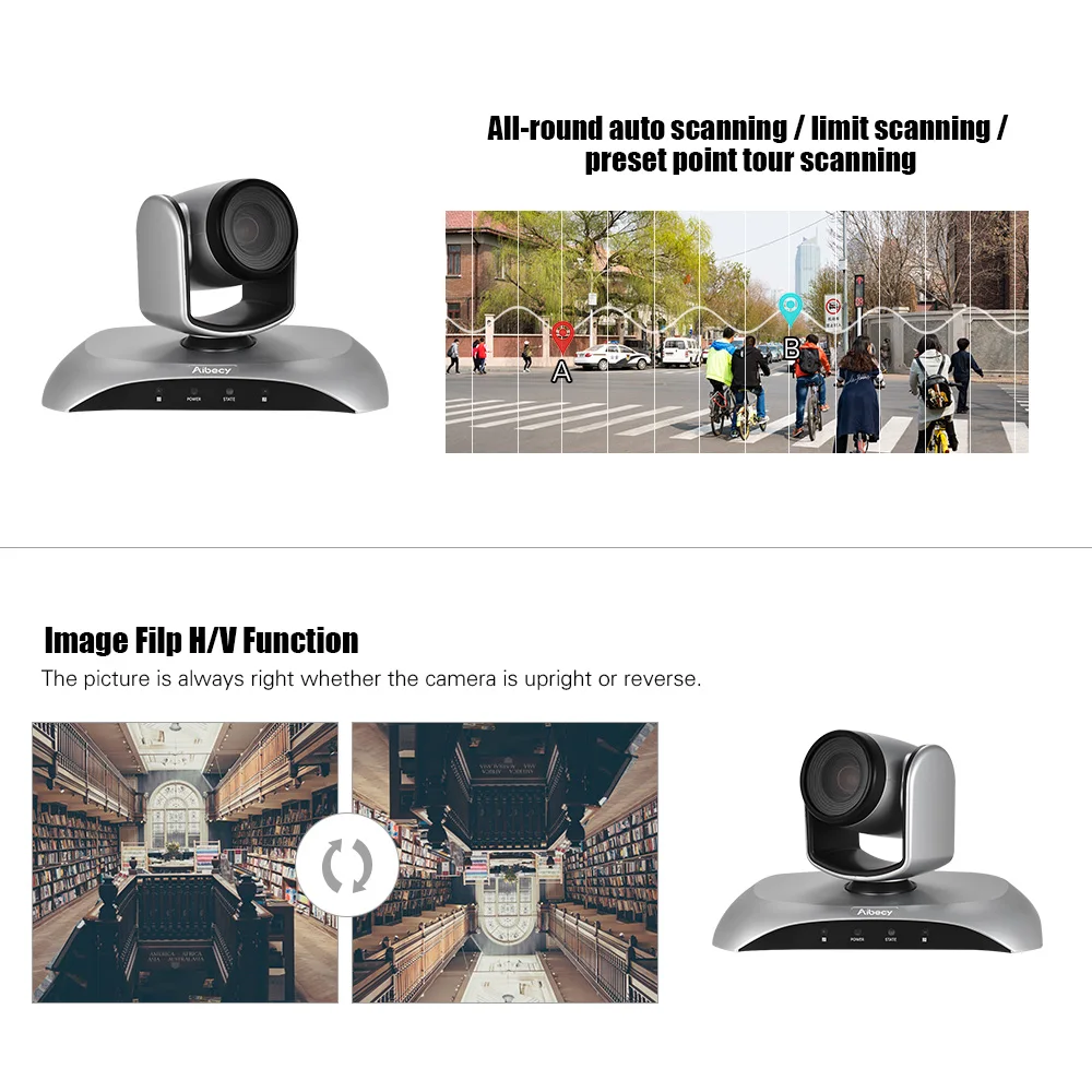 Камера для видеоконференции Aibecy 1080P HD USB 10X оптический зум Автосканер Plug N Play с