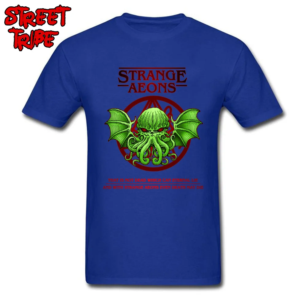 Tees call of cthulhu Tee Shirt Summer/Autumn Company Casual Short Sleeve 100% Cotton Round Collar Men T Shirts Casual call of cthulhu blue