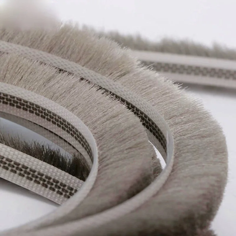 5MTS 6x16mm Grey Fin Seal Brush Gasket Weather Strip Felt Draught