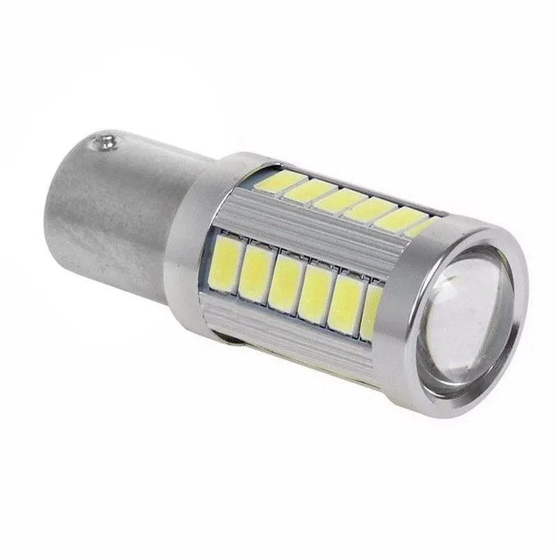 

2x 12V BA15S P21W 1156 LED Car Backup Reverse Light White Bulb 33-SMD 5630 5730