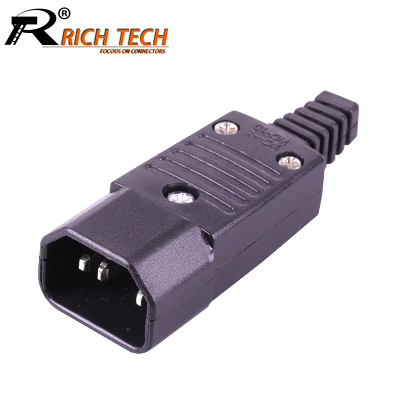 10pcs/lot 3 Pin AC Power Male Plug 250V 10A 3 Poles AC Power Supply