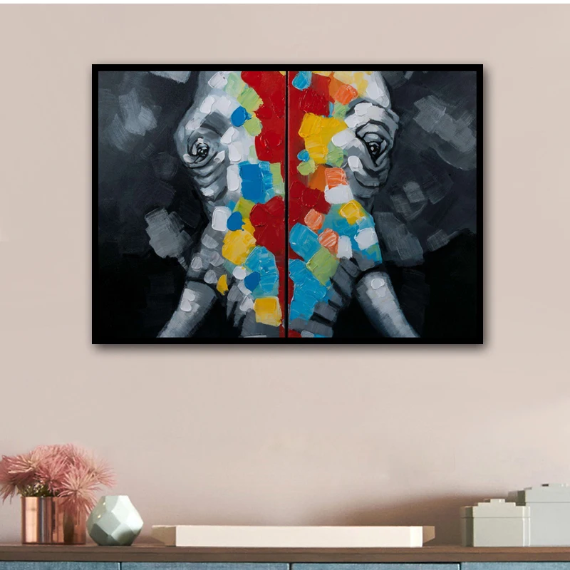 

Modern Elephant Art Print Painting Poster, Wall Pictures For Home Decoration, Hogar decor