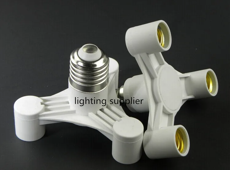 2pcs E14 To 3 Lamp Base Holder Light Bulb Splitter Converter 2pcs E14 To 3 Lamp Base Holder Light Bulb Splitter Converter Socket Adapter E27 Available Free In Converters