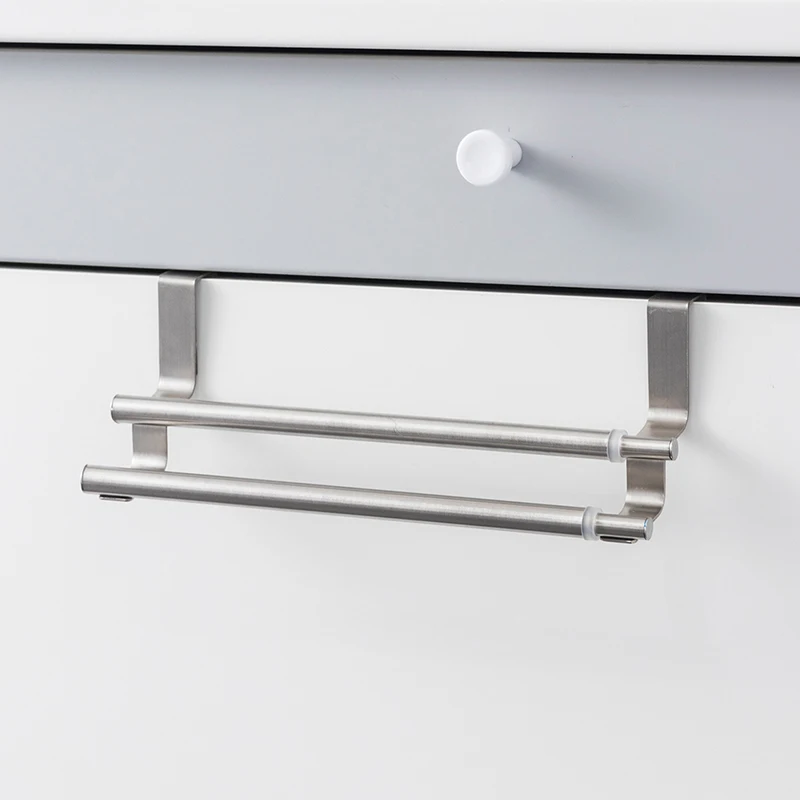 منشفة مطبخ حامل توسيع الحمام منشفة بار الفولاذ المقاوم للصدأ تخزين شماعات رف الباب هوك الجرف الحمام المنظم