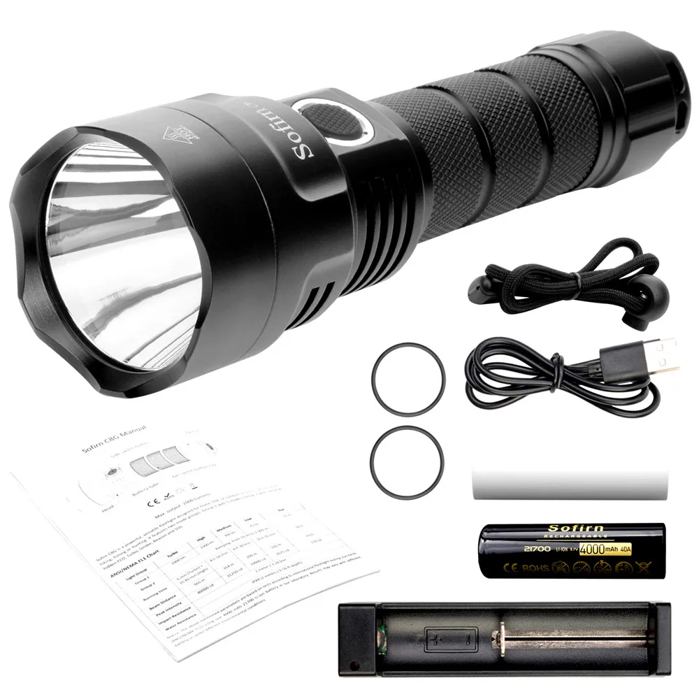Sofirn C8G мощный светодиодный фонарик 21700 SST40 18650 с индикатором питания 2 группы