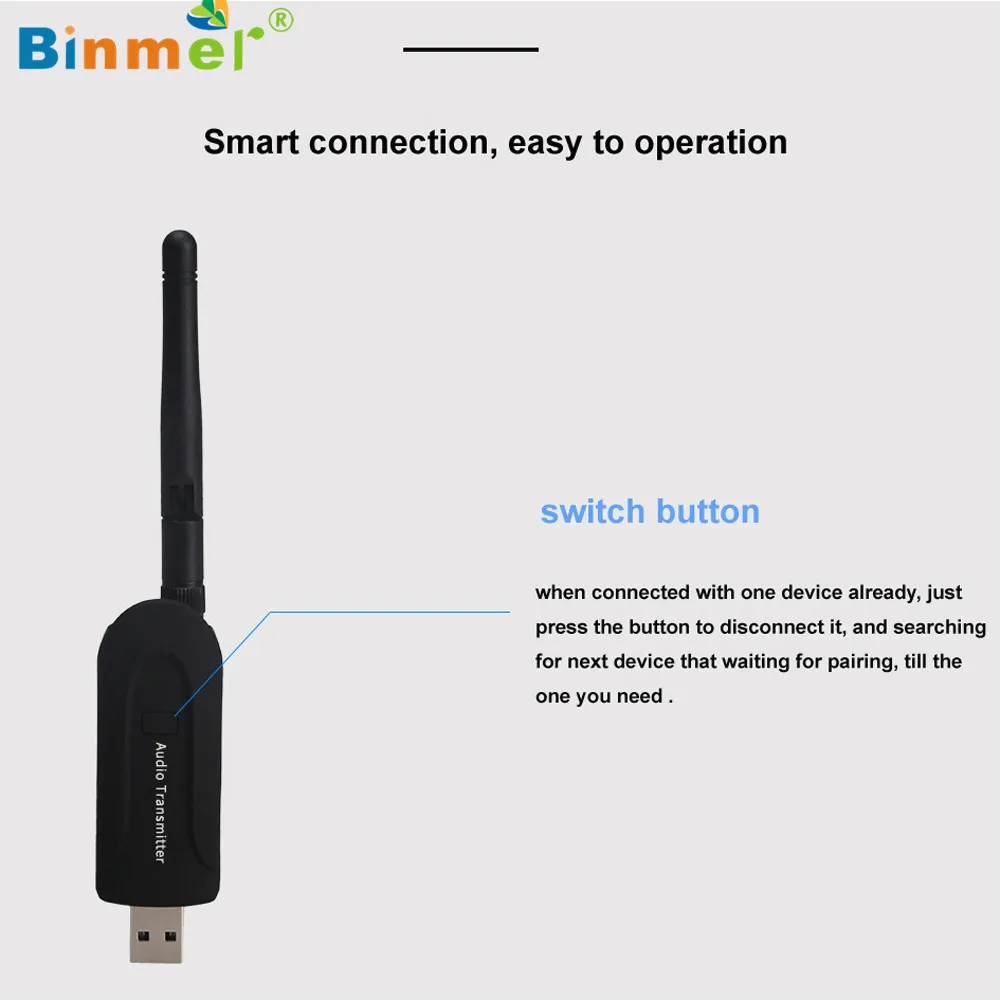 Binmer высокое качество поддержка A2DP беспроводной Bluetooth 3,5 мм Aux стерео усилитель музыка домашний Автомобильный приемник адаптер Mic Sep 1