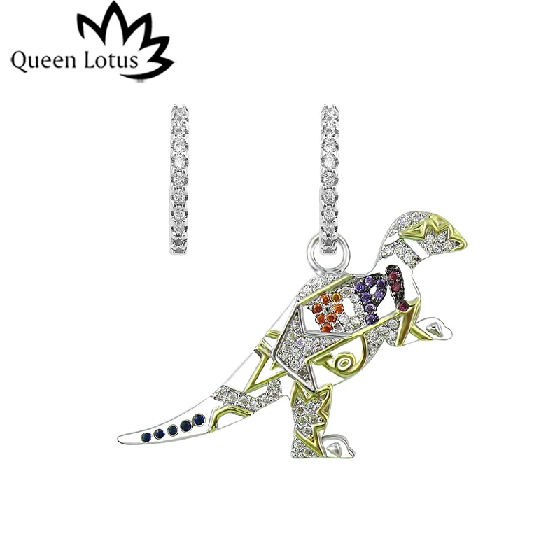 Женские серьги капельки Queen Lotus в виде животного ювелирное изделие из циркония AAA