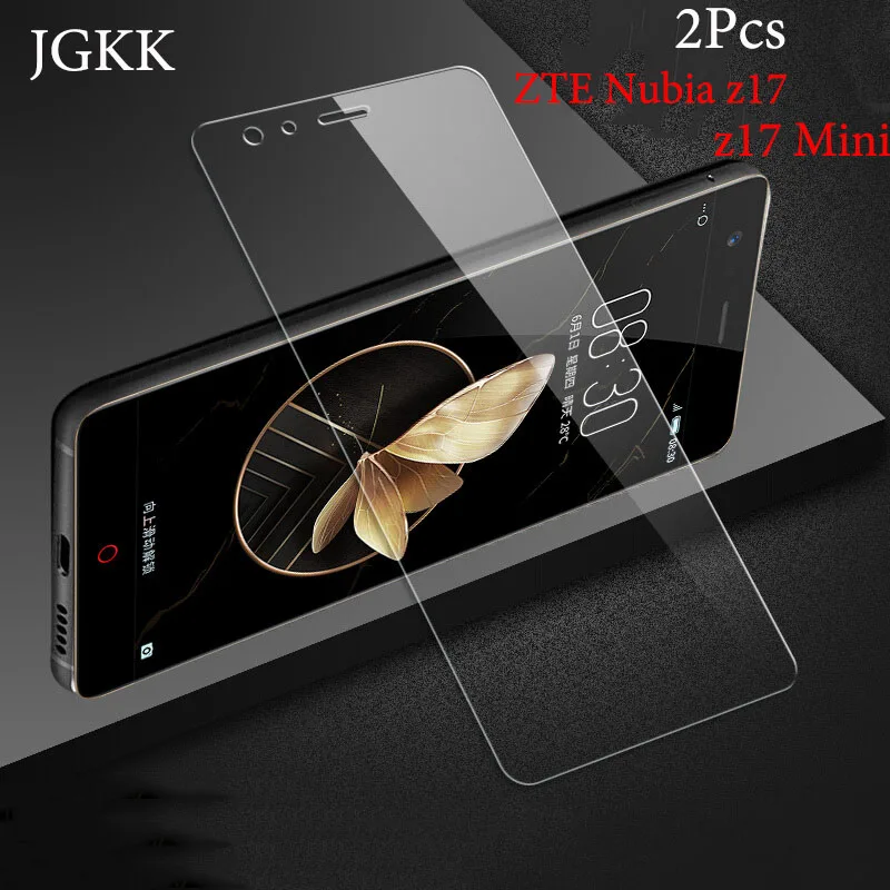 

2Pcs JGKK Tempered Glass For ZTE Nubia Z17 Mini Screen Protector 9H Full Cover Anti-Explosion ZTE Nubia Z17 glass Film tempered
