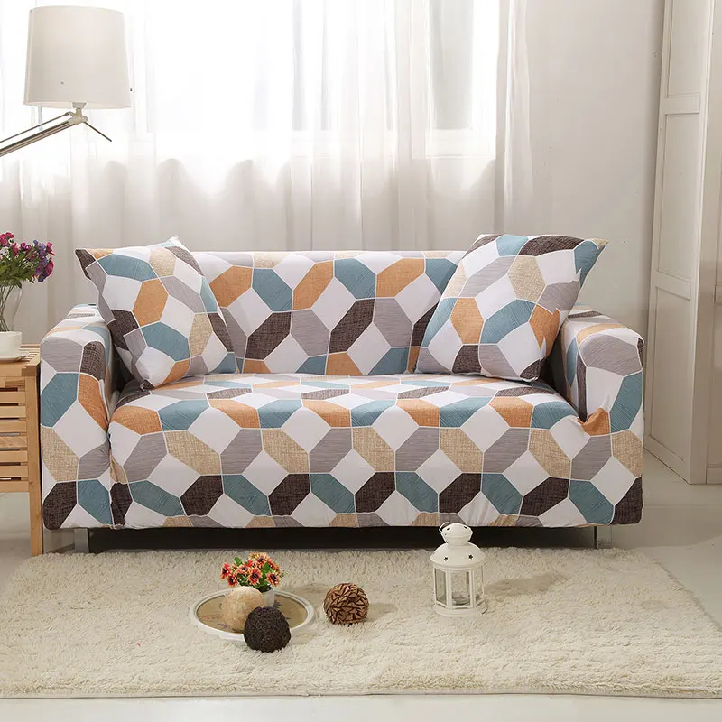 Цветочный принт, диван, полотенце, мебель, протектор, спандекс, стрейч, диван-Чехлы, Плотная пленка, все включено, угловой диван, чехол - Цвет: Multi