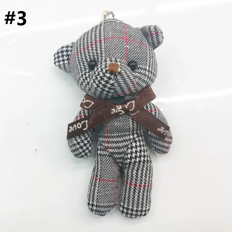 12cm cloth grid bear 9