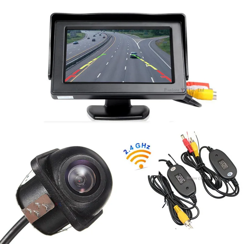 

Koorinwoo 2.4G Wireless Auto Video Parking Assist HD 4.3 Colorful LCD Digital Screen Car Monitor CCD Rear View Camera Parking