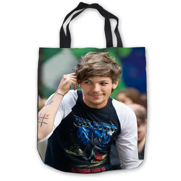 Tote Bags Пользовательские холст Луи Томлинсон ToteBags сумки сумка-шоппер Повседневное пляжные сумки Повседневное 180713-1-09 - Цвет: Tote Bags