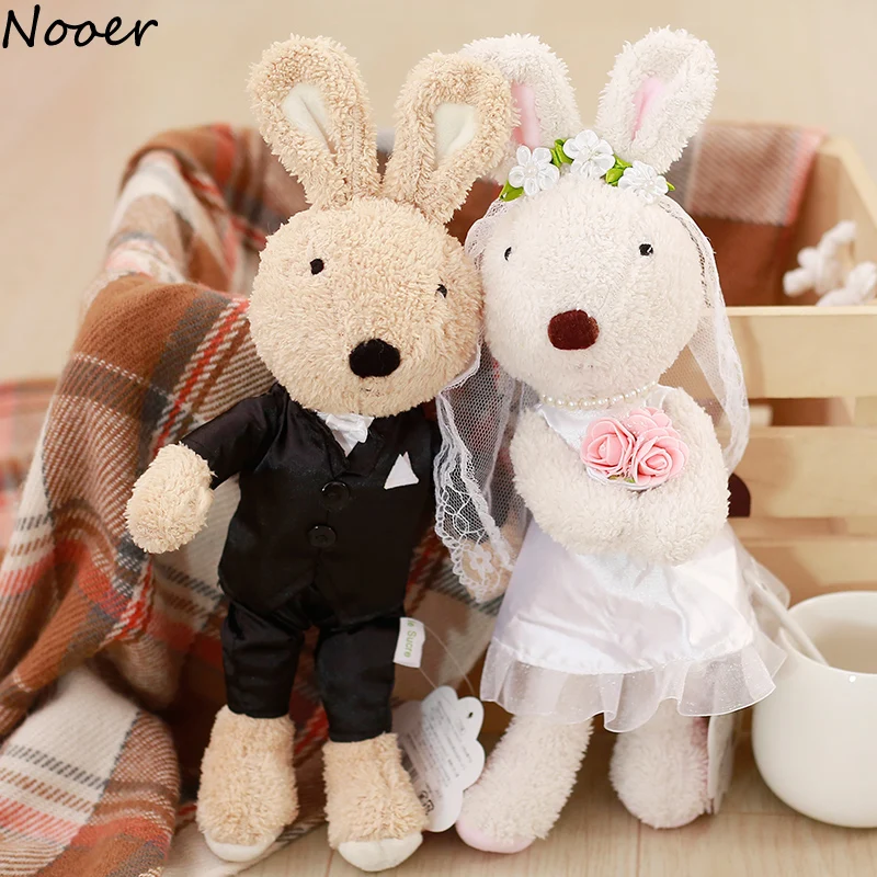 Nooer 1 пара Симпатичные Ле Сукре Lover кролика плюшевые игрушки свадебное платье кролик плюша Кукла Best подарок для любителя подруга