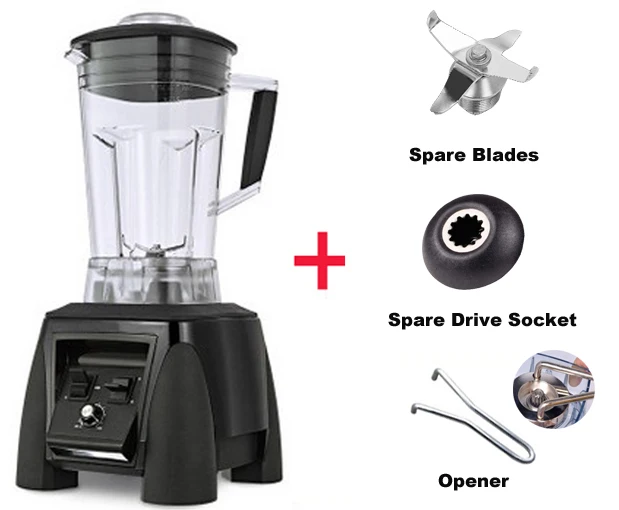 2200W Heavy Duty Commercial Professional ice smoothies bar blender food stand mixer juicer crusher food processor - Цвет: BLACK SPARE PARTS