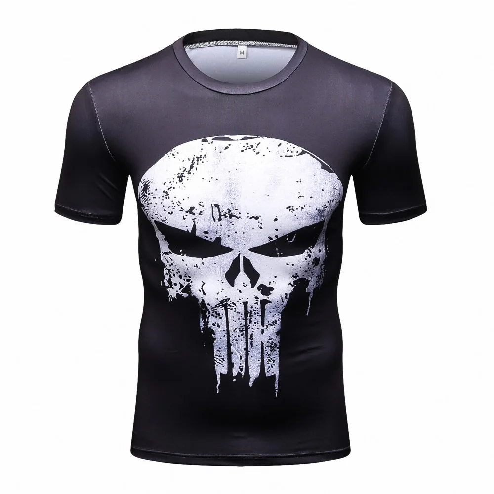 

The Punisher Skull Ghost T-shirt Men Punisher Black Summer Short Sleeve T Shirts The Punisher Cosplay Costumes The Punisher Sku
