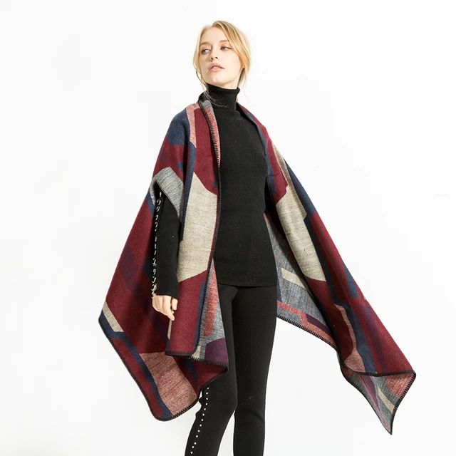 Womens Luxury Soft Fashion Wool Cashmere Wrap - Image 4