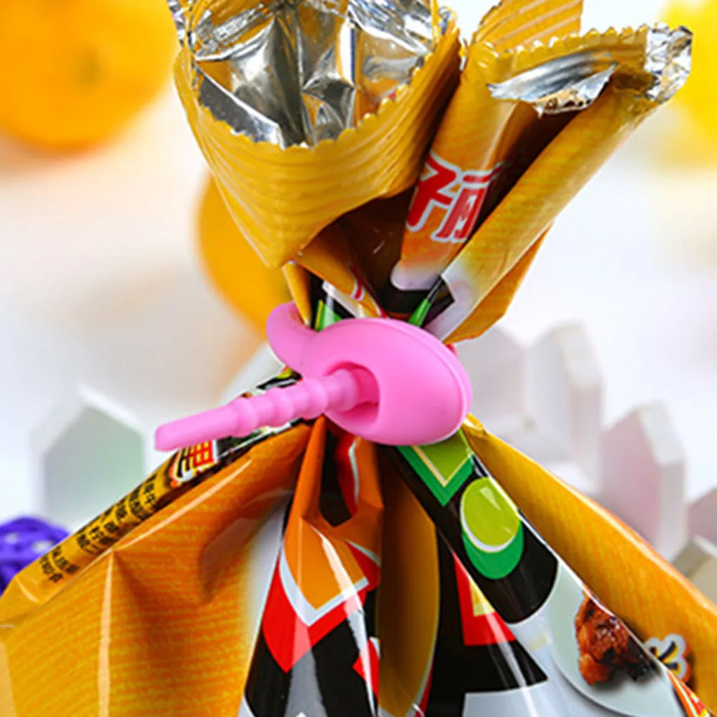 

5pcs 10.8 cm Silicone Fresh Snack Food Storage Bag Clip Closer Sealing Clip