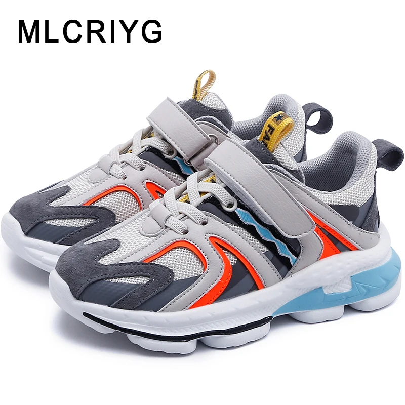 

Autumn Kids Sport Sneakers Baby Girls Genuine Leather Casual Sneakers Boys Brand Chunky Sneakers Children Mesh Shoes Trainers