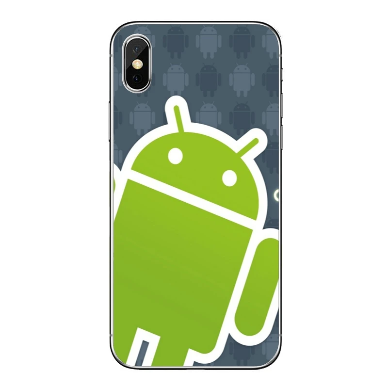 Зеленый чехол для телефона с логотипом робота Android iPhone 8 7 6s 6 plus XR X XS Max SE 5s 5c 5 4s 4 iPod