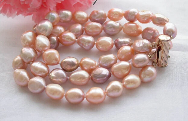 

Miss charm Jew.213 3row 8inch baroque pink lavender freshwater pearl bracelet