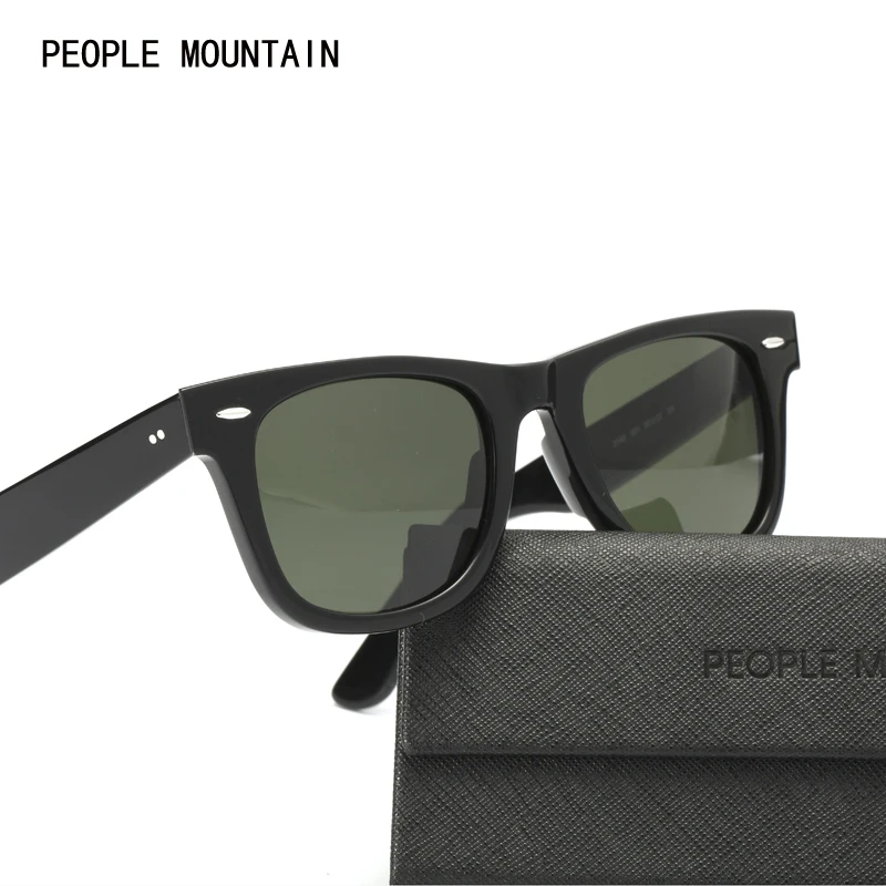 comprar Lentes De Vidro óculos de Sol Espelho Real 50mm G15 Lente Óculos Óculos de Design de Moda Rebite Das Mulheres Dos Homens Oculos de sol de Qualidade Superior masculino