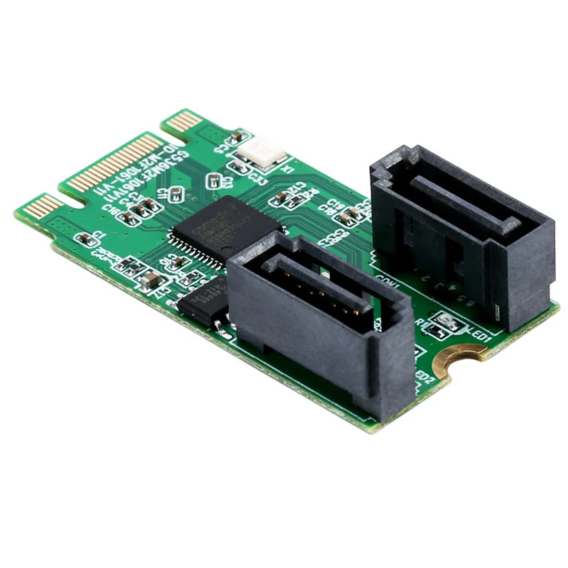 Карта контроллера M.2 2 SATA 3 0 B + M ключ (PCI e) NGFF на dual 7 Pin 6 ГБ SSD слоты адаптер усилитель