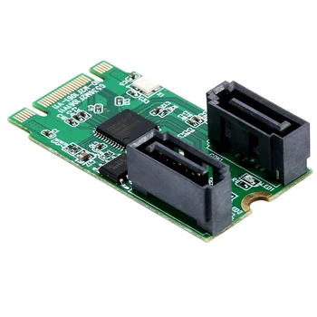 

M.2 To 2 ways SATA 3.0 Controller Card B + M key ( PCI-e ) NGFF to dual 7 Pin SATA 6GB SSD slots adapter Port Multiplier