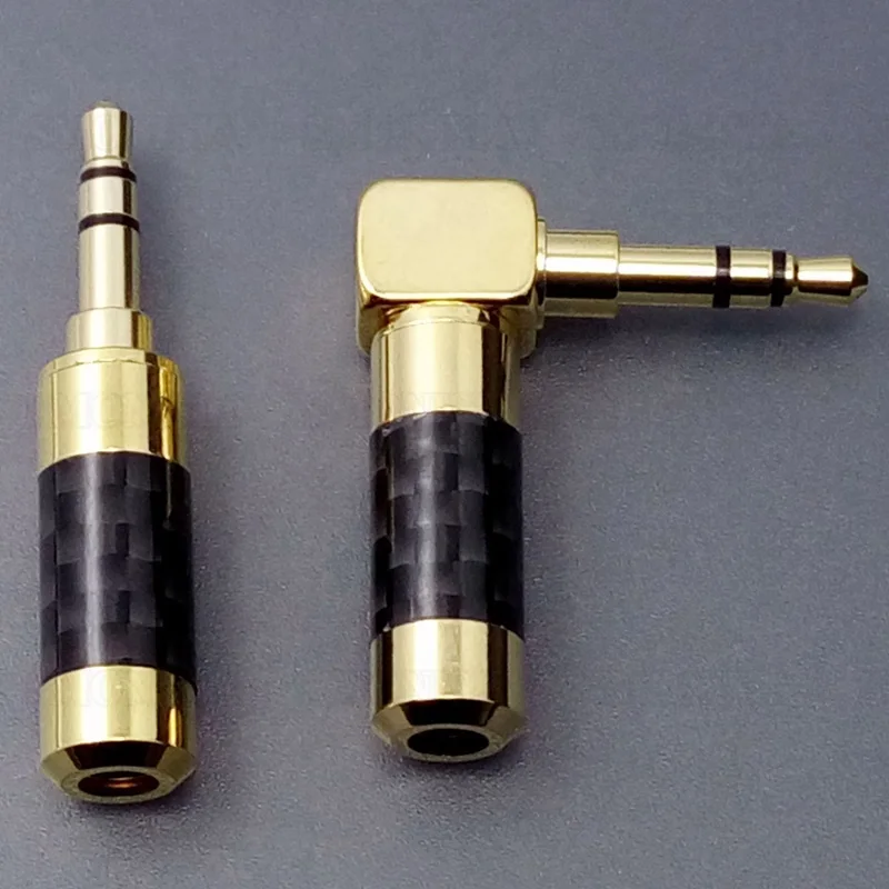 10PCS Right Angle Gold Plated 3.5mm Stereo Mini Jack Plug Connector