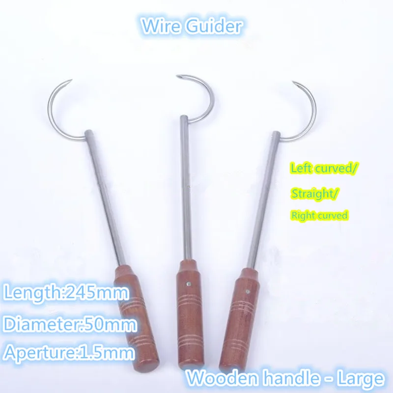 

1pcs Wooden handle Wire Passers Wire Guider Veterinary orthopedics Instrument