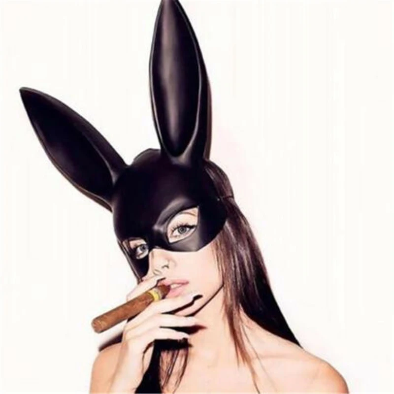 

1Pc Halloween Laides Bunny Mask Party Bar Nightclub Costume Rabbit Ears Mask sexy lady party mask