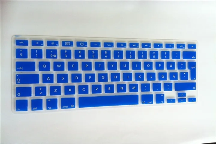 Шведский Европейский швейный вариант силиконовая защитная накладка для клавиатуры чехол для MacBook Air 13 Pro retina 13 15