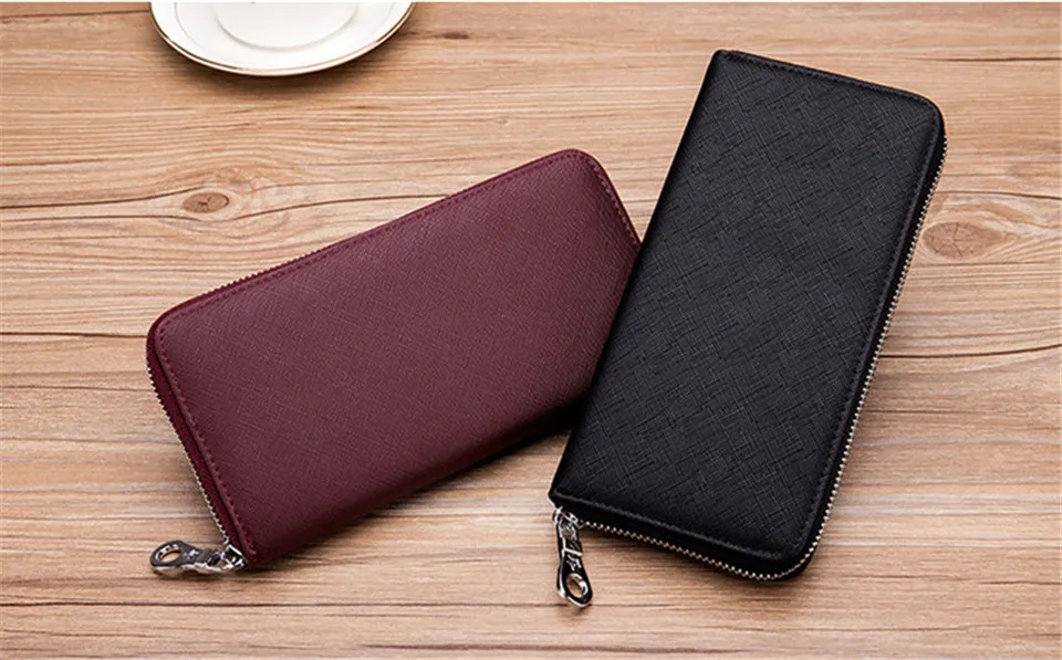 SOUTH GOOSE Men Wallet PU Leather Classic Long Clutch Wallets Male Large Capacity Credit Card Holder Women Travel Passport Purse