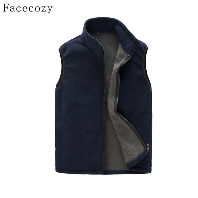 US $11.43 Facecozy Men Autumn Outdoor Sports Fleece Outdoor Vest Male Winter Vest for Hiking Camping Tactical