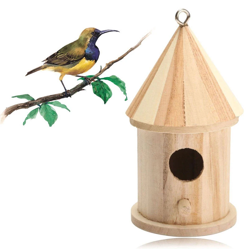 Bois Extérieur Jardin Oiseaux Nichoir Maison Nid Fournir De