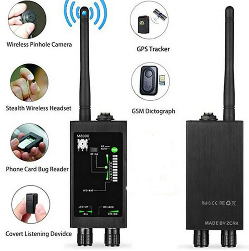 Detector de M8000 CÁMARA DE X GPS rastreador de escáner Cámara detectores Anti espía lente CDMA, GSM, dispositivo de Monitor - 6