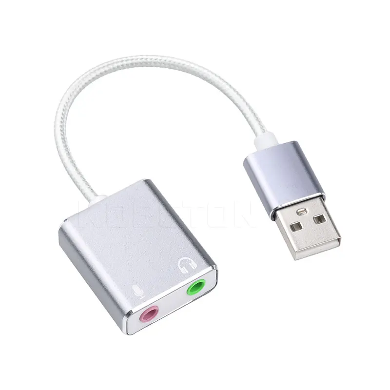 Kebidu модный аудио адаптер 3D внешняя звуковая карта 7 1 USB 2 0 до 3 5 мм Микрофон Разъем