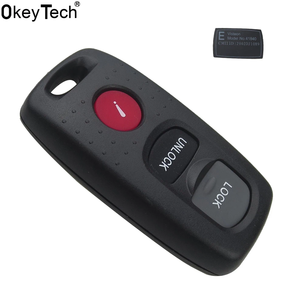 OkeyTech NEW Remote Car Key Shell for MAZDA 3 6 MPV Protege 5 Replacement Fob 2+1 3 Buttons Car Key Case Flip Fob Car Cover Case