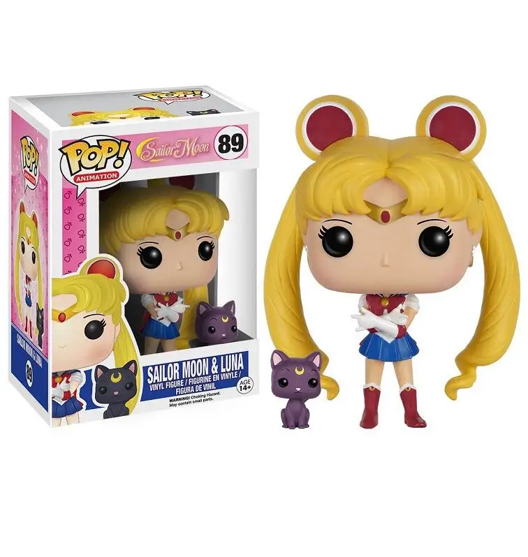 Funko POP Сейлор Мун Chibiusa Meiou Setsuna Kaiou Michiru виниловые фигурки ПВХ Модель Игрушки для мальчиков и девочек - Цвет: Box