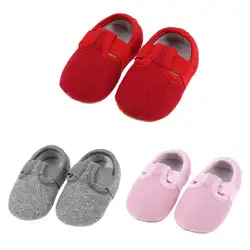 Мягкая подошва нескользящяя обувь Обувь для мальчиков Обувь для девочек предварительно Ходунки для детей одноцветное Цвет Обувь для