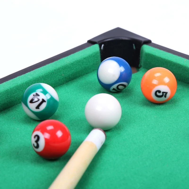 Mini Tabletop Pool Table Desktop Billiards Sets Children's Play Sports Balls Sports Toys Xmas Gift Family Fun Entertainment billiard accessories pool table playset