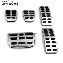 Carmonsons Stainless Steel Car Pedal Cover Pad for Hyundai Accent Solaris i20 2011-2016 MT AT Car Styling