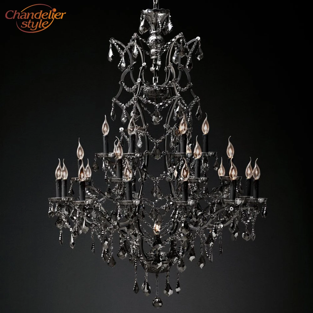 19 в. Rococo железный и хрустальный люстра светильник современный Ретро светодиодный