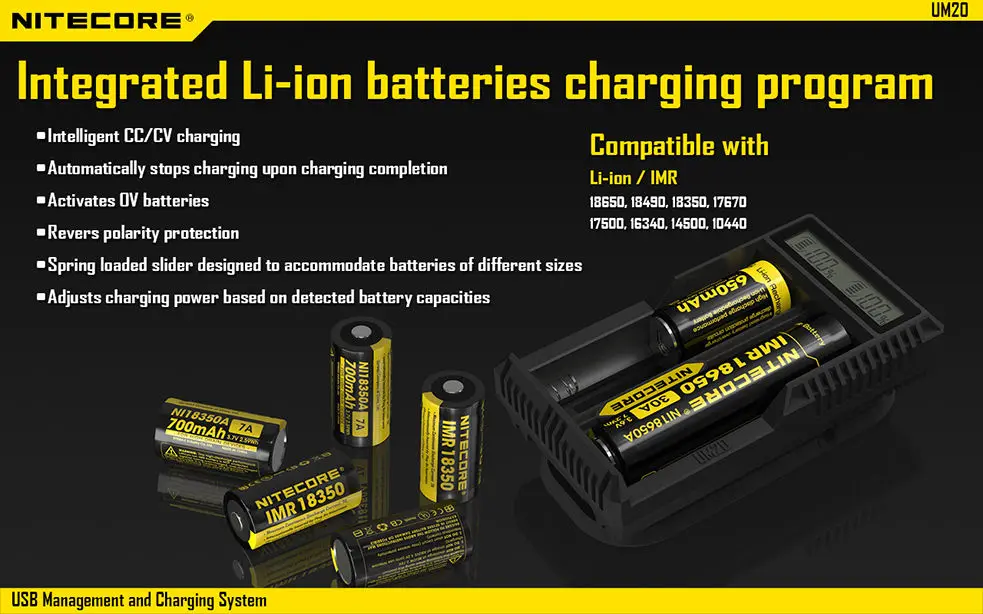 Новинка NITECORE UM20 DIGICHARGER для 18650 18490 14350 17670 17500 D2 i2 D4 I4|digicharger 18650|digicharger d2digicharger d4 |