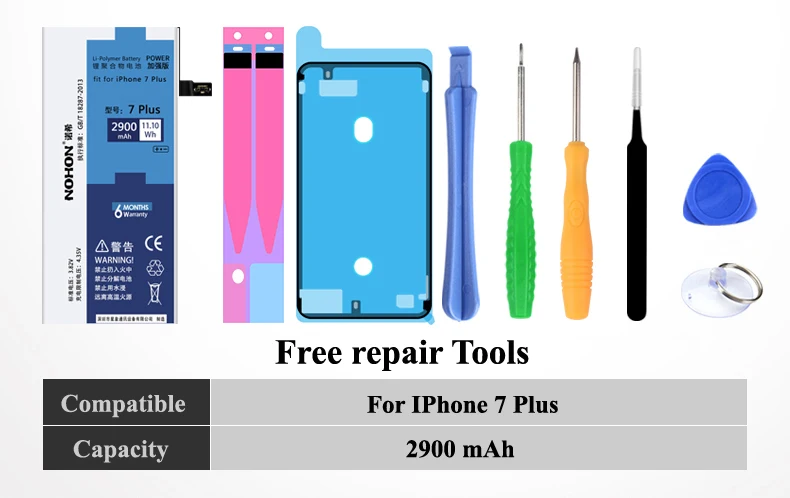 NOHON Battery For Apple iPhone 7 Plus Details (07) Nohon Brand Battery For iPhone 7 Plus i Phone7Plus Original Nohon built-in batteries For iPhone 7Plus
