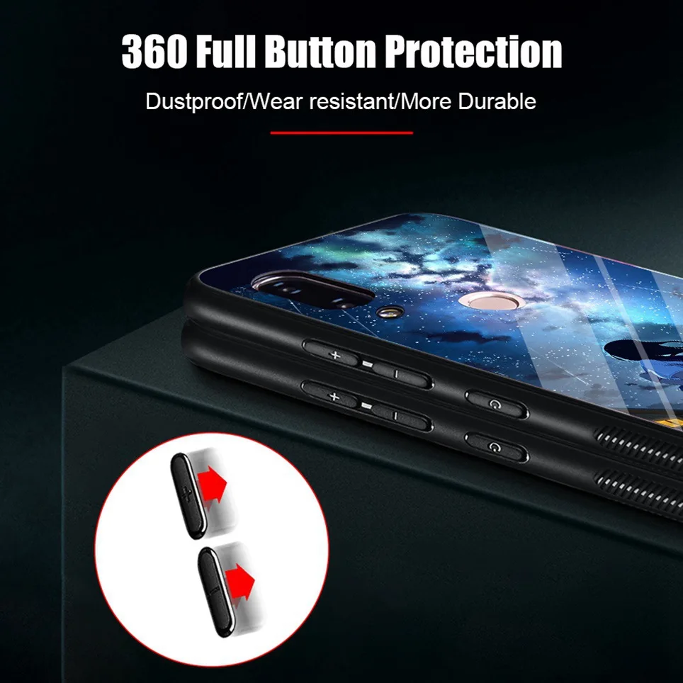 Tempered glass Case For Huawei Honor 7A Luxury Pattern Coque For Huawei Mate 20 10 P20 Lite Honor 9 Lite 10 Nova 3 P Samrt Cover (15)