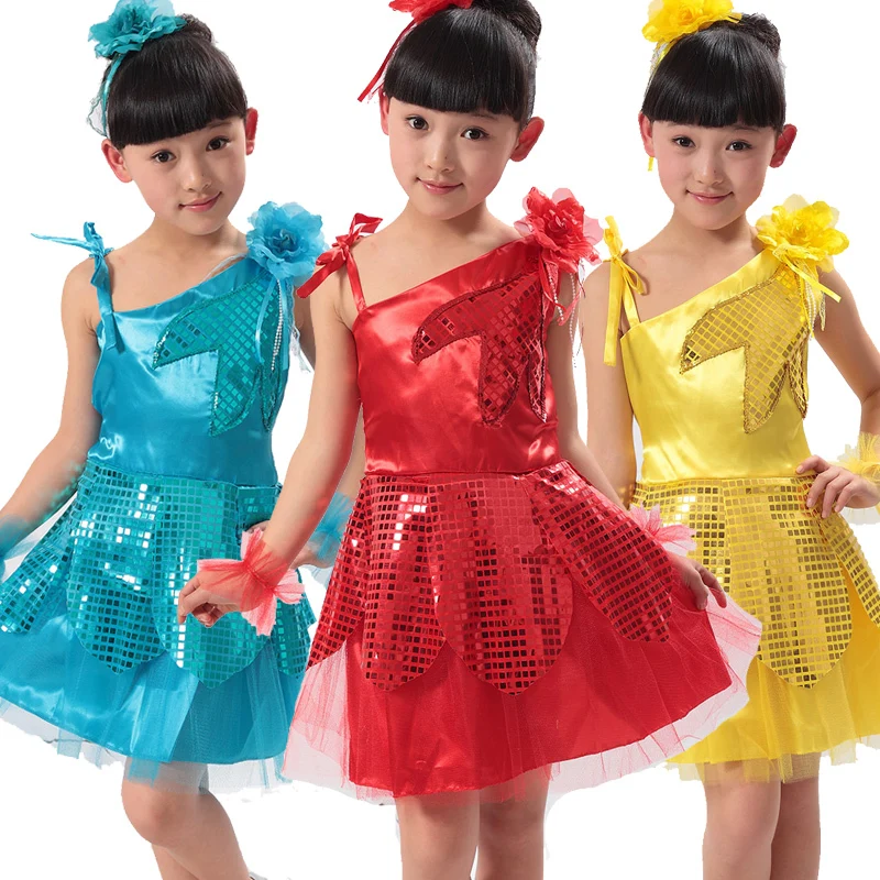 

Child Performance Wear Costume Child Strap Princess Dress Leaves Flower Girls Tulle Ballet Dance Stage Dress