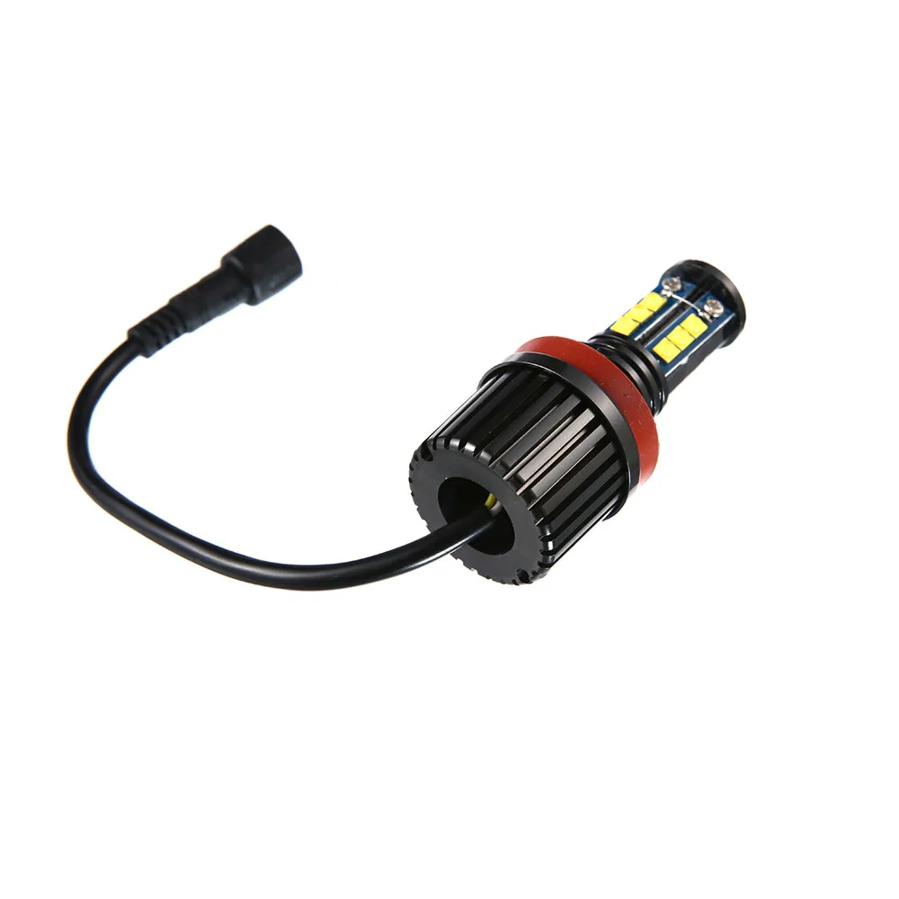 

Car Light Bulbs 2pcs 120W Chips NEW H8 LED Angel Eyes Halo Ring Light Bulbs HID For BMW Auto Led Light #YL6 #YL1