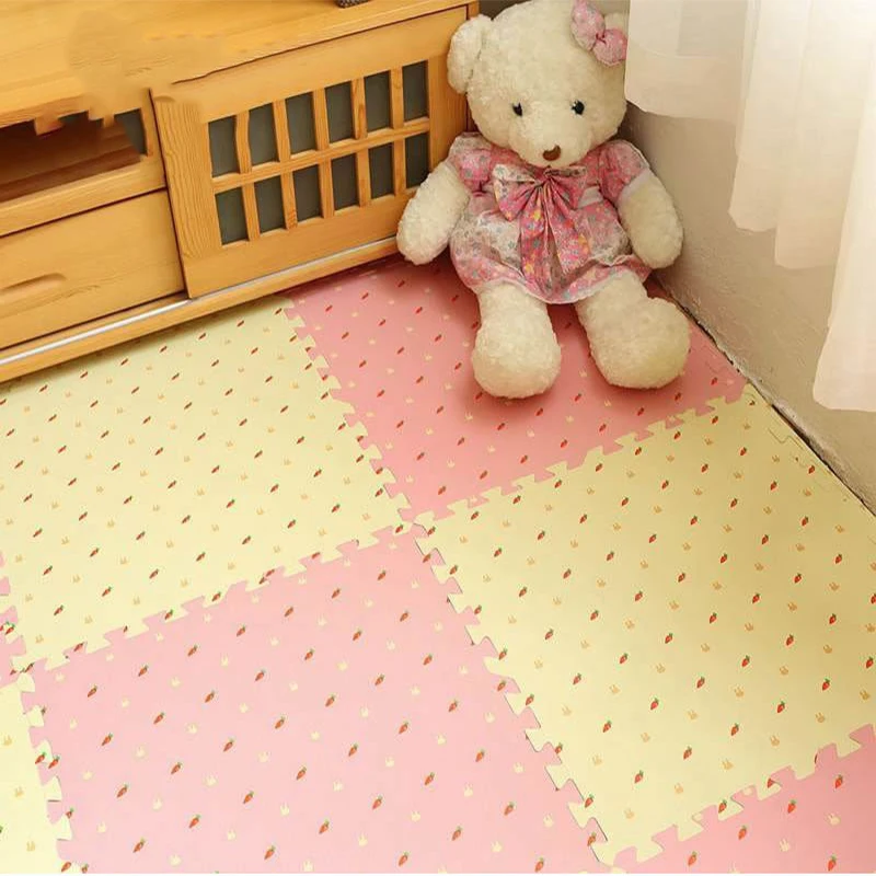 

14 Color Top Sale 30*30cm Living Room Bedroom Children Kids Soft Carpet Magic Patchwork Jigsaw Splice Heads Climbing Baby Mat